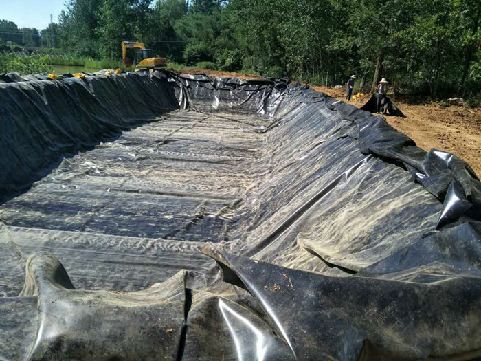 養豬場沼液氧化塘施工現場